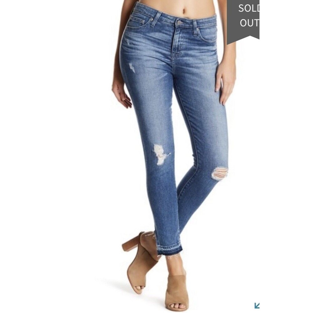 Big Star Ella High Rise Released Hem Skinny Ankle Jeans 23 $108